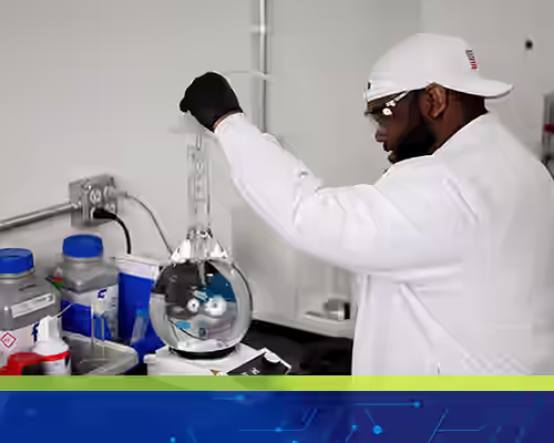 Pace® Ultra Short Chain PFAS Testing. Pace Scientist working in laboratory.